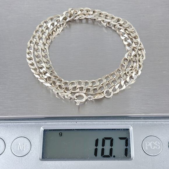 Rope Chain Necklace | Vintage Sterling Silver 925 | 17.5" - Picture 3 of 3